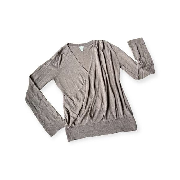 hinge Sweaters - Anthropologie Hinge Women's Lightweight Faux Wrap Sweater